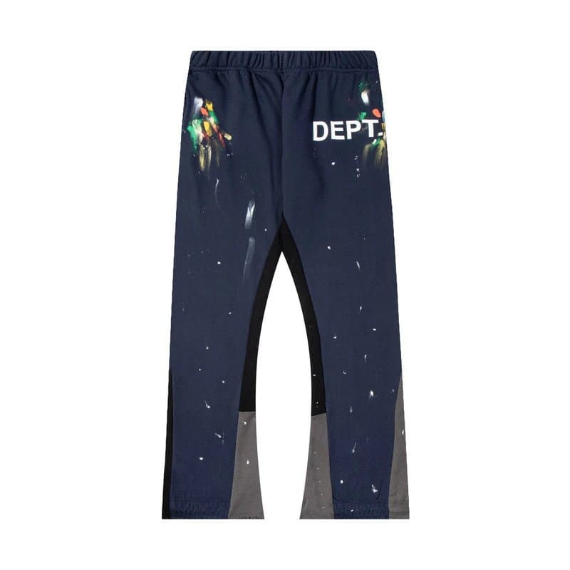Corteiz Paint Splatter Joggers DEPT. Print — G18-藏青色