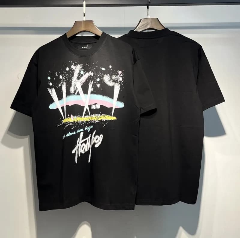 Amiri Logo T-Shirt Mesh Script — 722 black