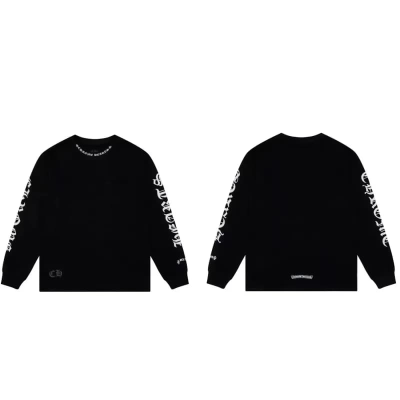 Chrome Hearts Long Sleeve Tee Stay Fast Graphic — 2121 black