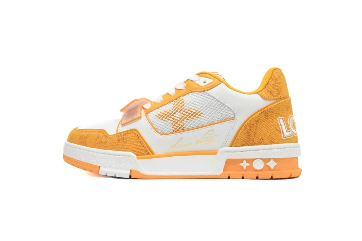 Louis Vuitton LV Trainer Monogram Red — 36-47(留言备注尺码) · 牛仔黄色魔术贴 · Budget