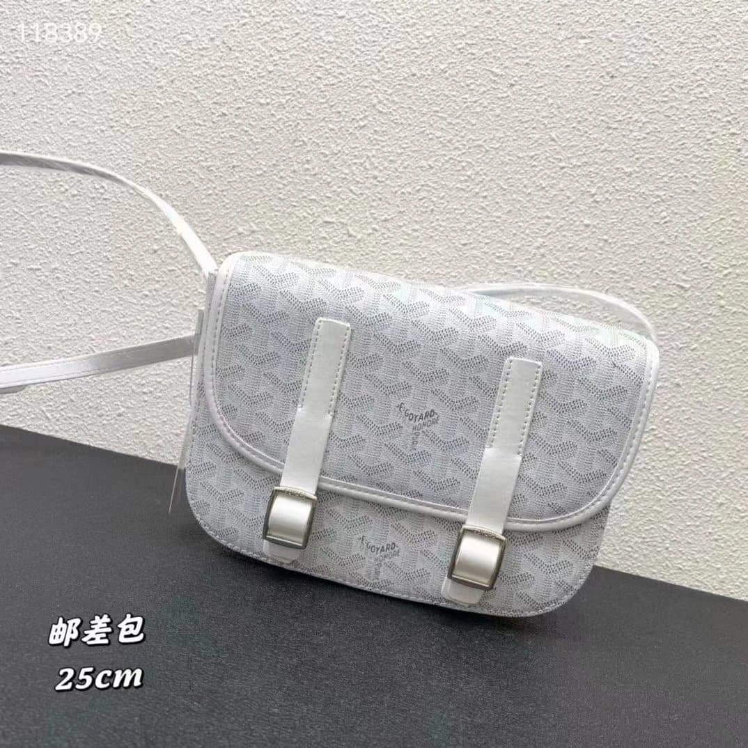 Goyard Saint Louis White Chevron Canvas