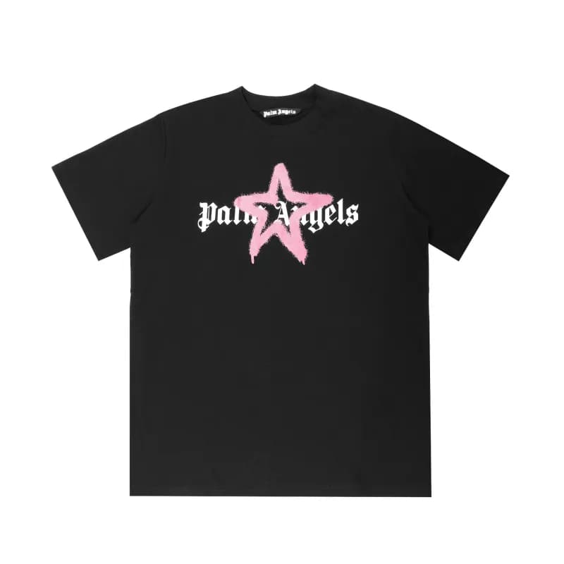 Palm Angels Star Logo Tee Pink Star