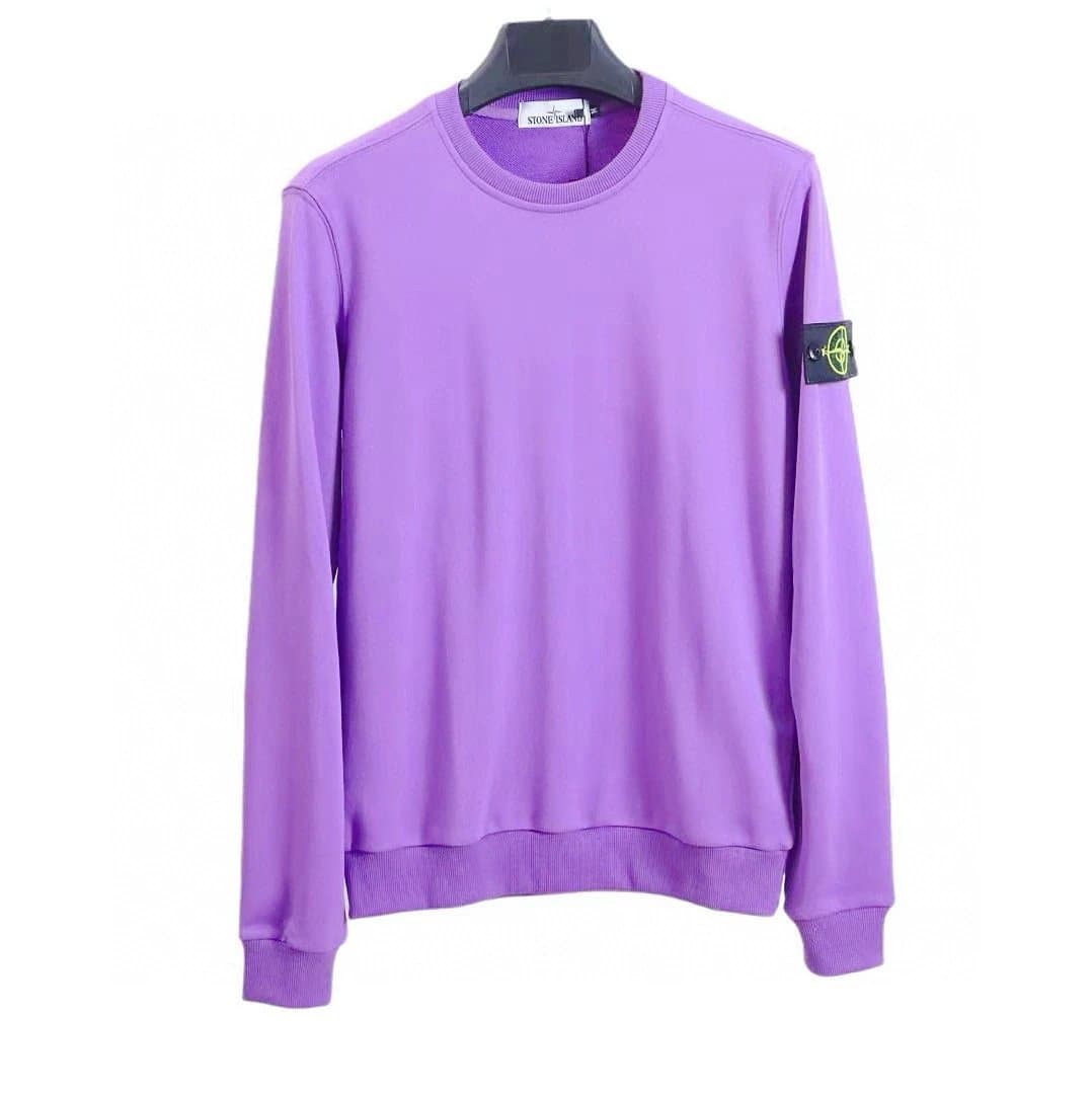 Stone Island Crewneck Sweatshirt Solid Yellow — 紫色