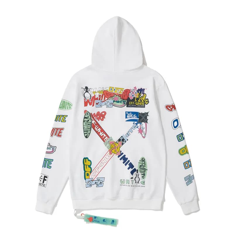 Off-White Arrow Hoodie Painted Arrows — 875 white