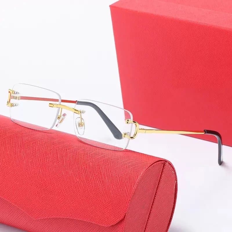 Cartier Sunglasses Gradient Lens — 带LOGO带盒子 · C2 金框透明片