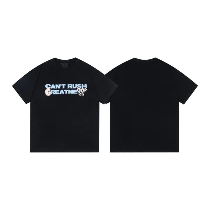 Corteiz T-Shirt & Shorts Set Spray Paint Logo — D12黑色