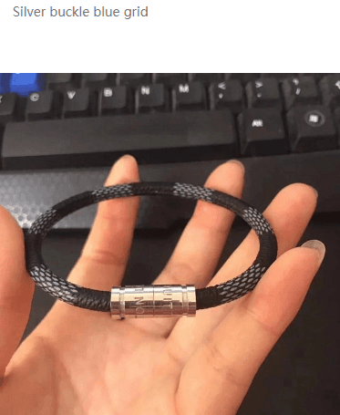 Chrome Hearts Buckle Bracelet Blue Grid