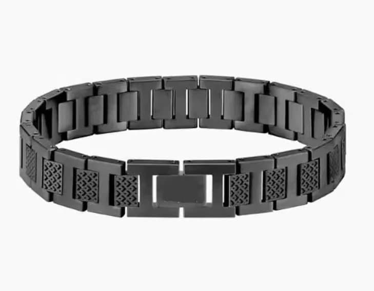 Lacoste Bracelet Two-Tone Link — OPK-01黑色+盒子