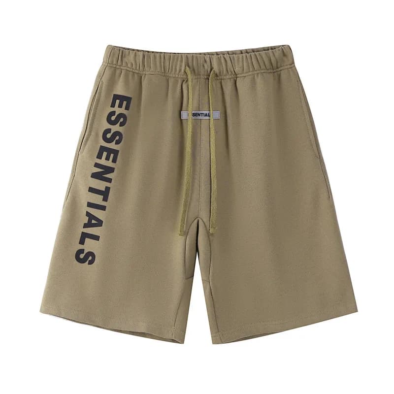Fear of God Essentials Logo Shorts Essentials Logo — 2202驼色（硅胶字母）
