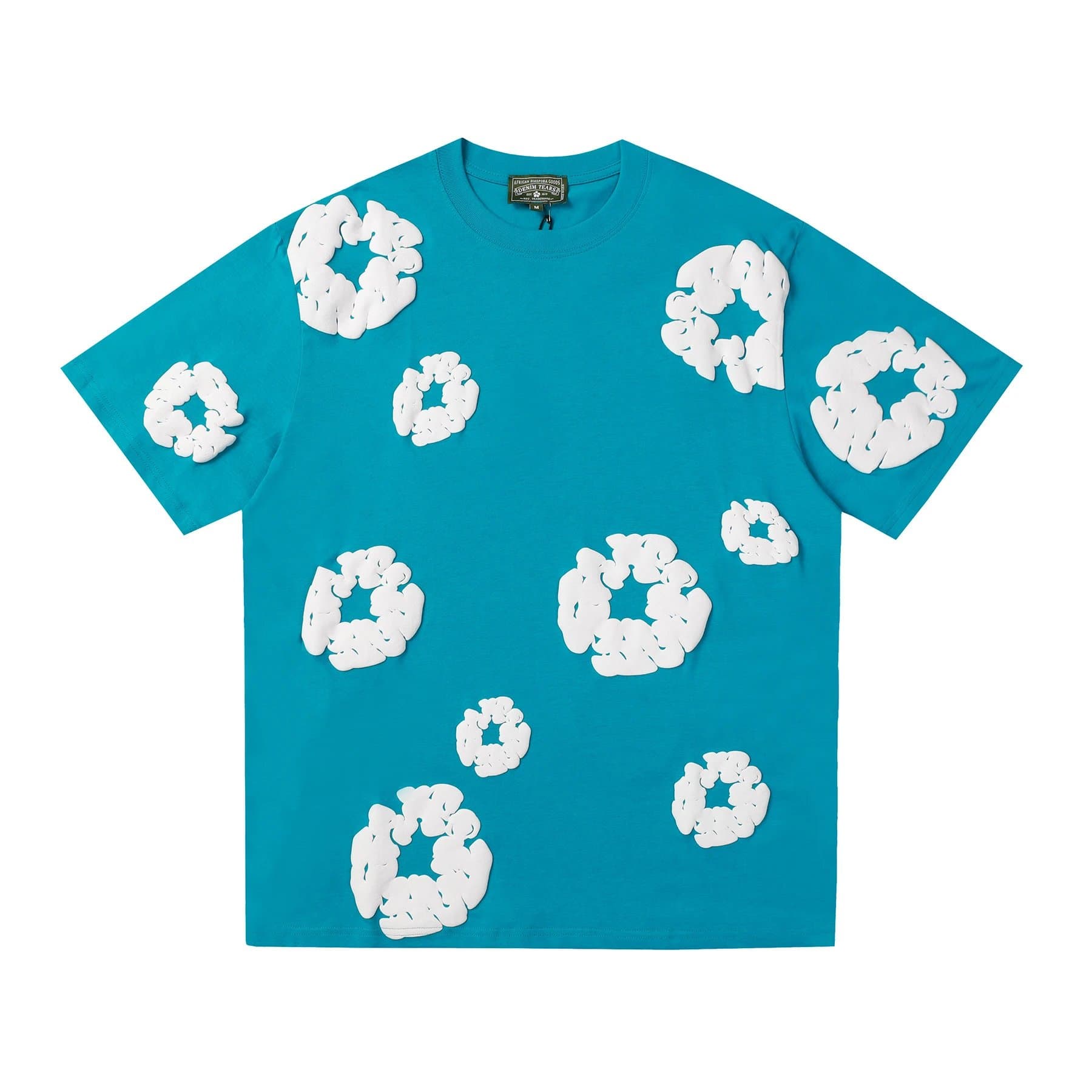 Balenciaga Cloud Shorts Cloud Print — 湖蓝色短袖