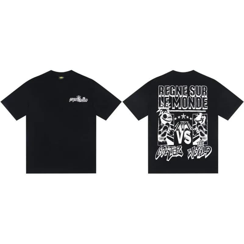 T-Shirt Corteiz Script — C205黑色