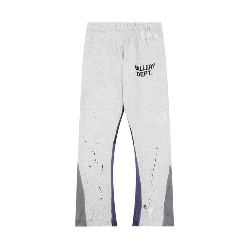Corteiz Track Pants Paint Splatter — G30浅花灰