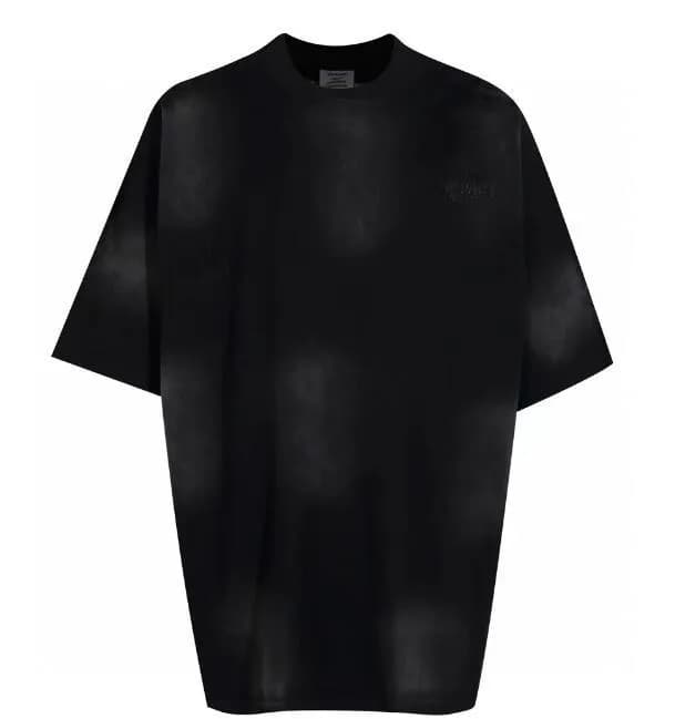 Off-White Oversized T-Shirt Distressed Black
