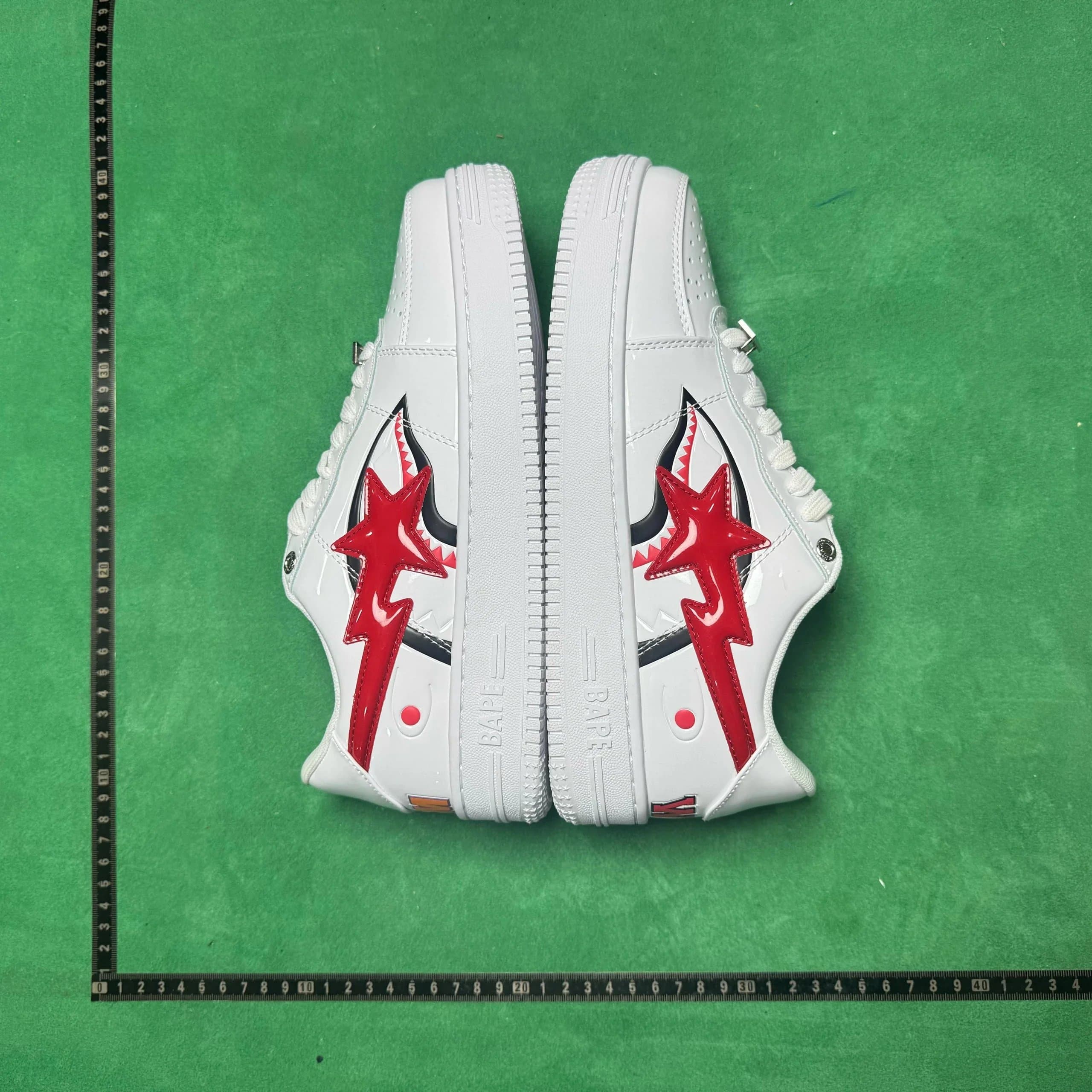 BAPE Star Low White Grey — 3号红白191 004