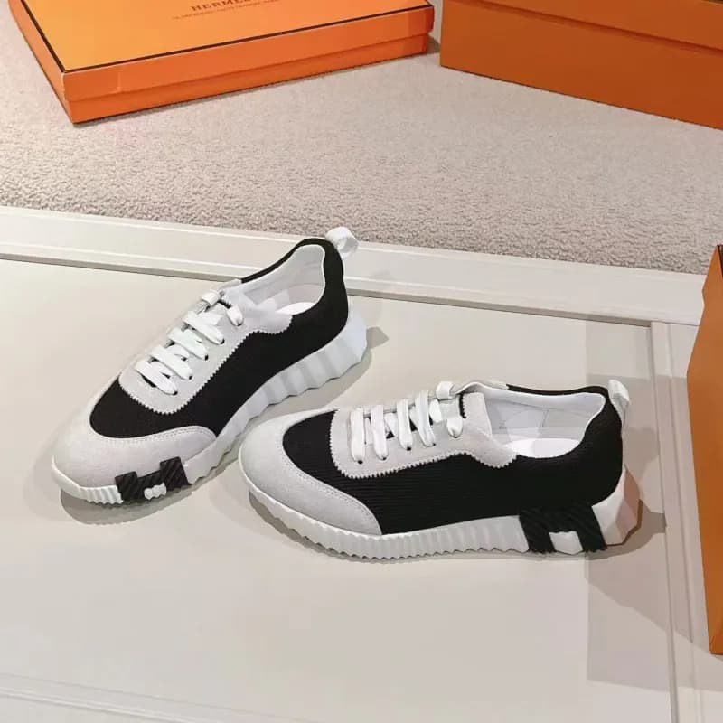 Hermès H-Logo Sneaker White Mesh with Black H — 23