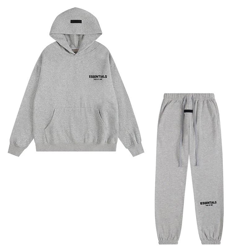 Fear of God Essentials Essentials Hoodie Box Logo — 套装/灰色