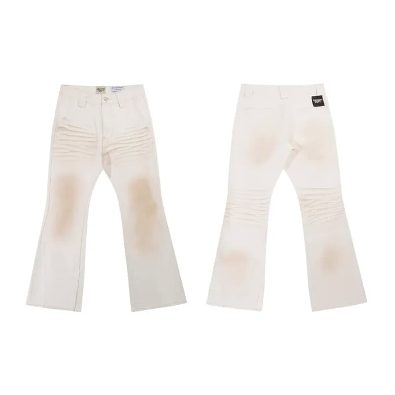 Gallery Dept. Distressed Flare Jeans Bleached Wash