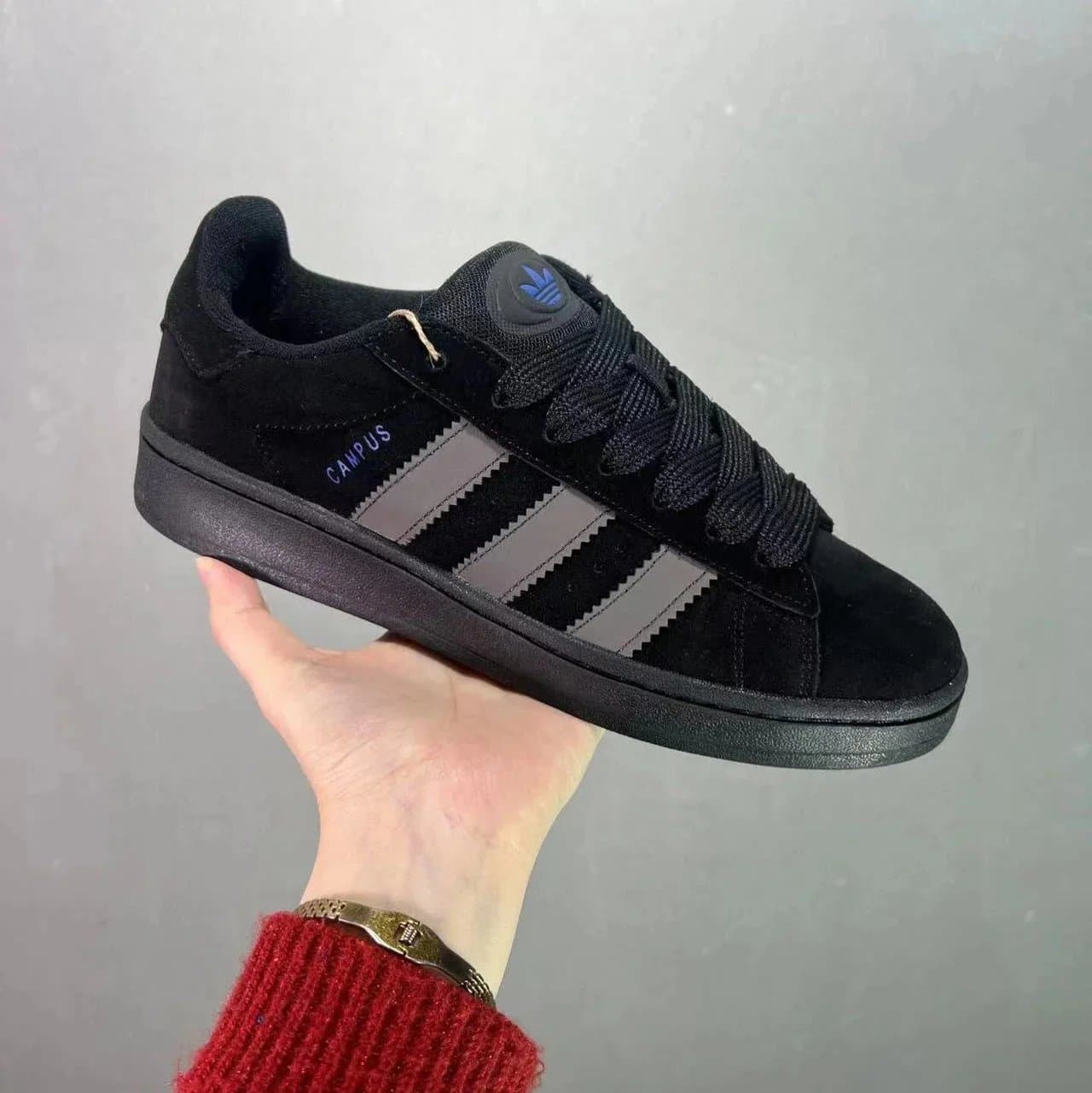 Adidas Campus Red White — 黑碳灰