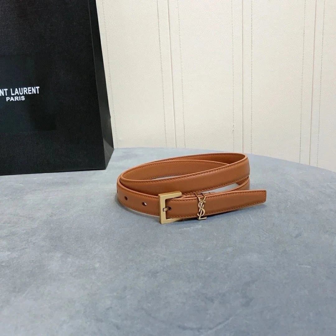 Saint Laurent Monogram Belt Gold Hardware