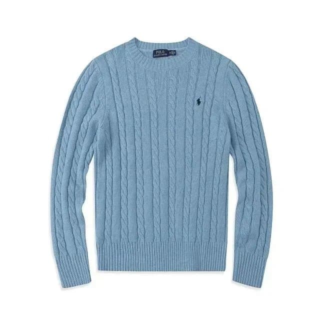 Polo Ralph Lauren Cable Knit Polo Navy — 男装浅蓝6005