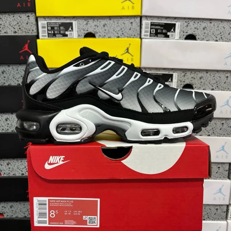 Nike Air Max Plus Black/White Metallic Silver