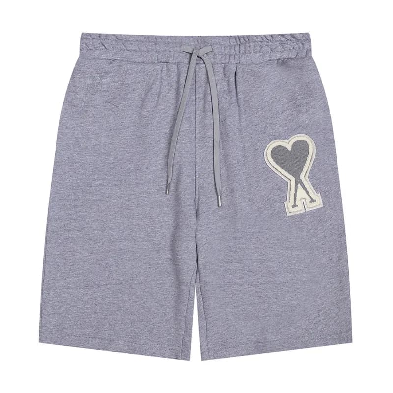 Amiri Heart Logo Shorts Heather Grey