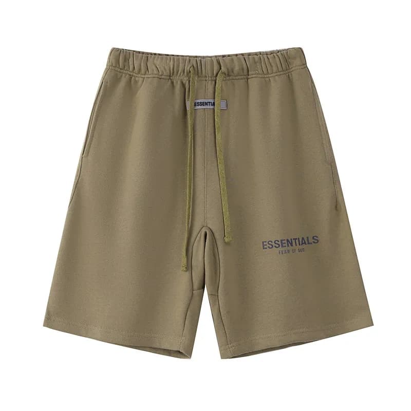 Fear of God Essentials Logo Shorts Essentials Logo — 2201驼色（反光字母）