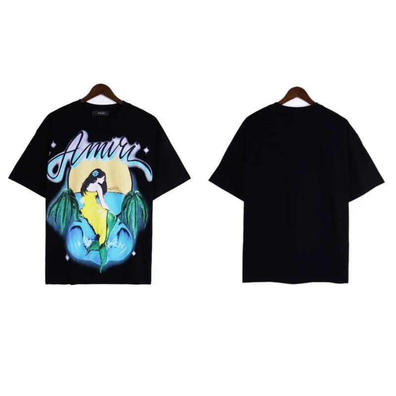 Off-White Graphic T-Shirt Amiri Script Print — 2172 黑