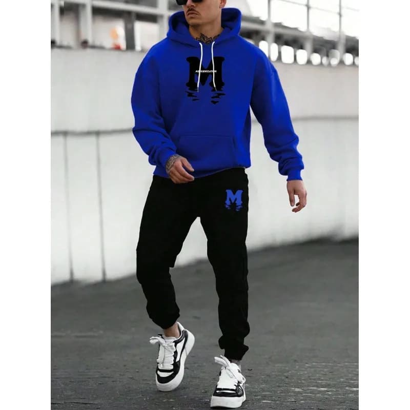 Hoodie and Joggers Set M Logo Graphic