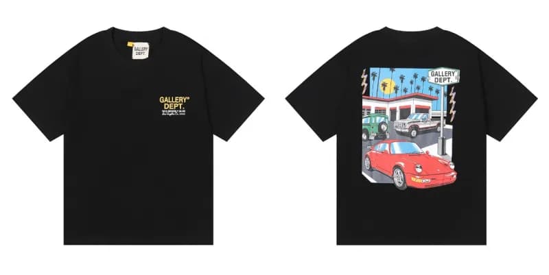 Gallery Dept. T-Shirt Gallery Dept Logo — 跑车黑色 6022