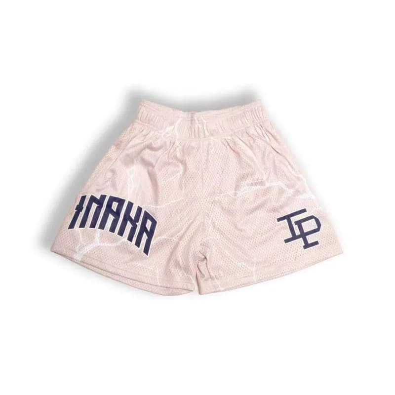 Fear of God Essentials Mesh Shorts Floral Logo Print — 杏色