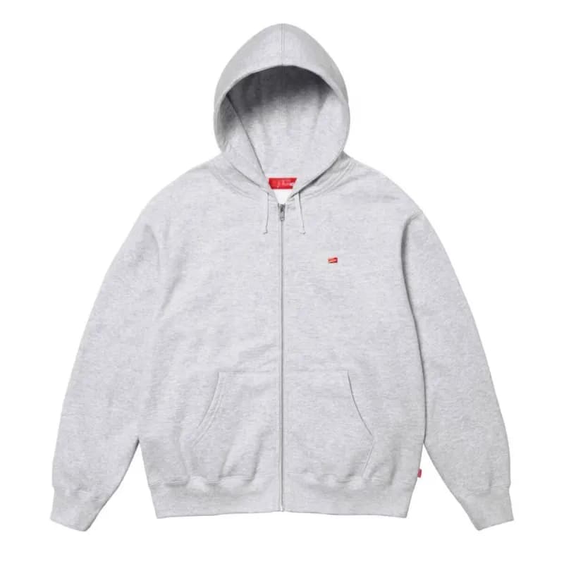 Supreme Zip-Up Hoodie and Joggers Set S Logo — 小标浅灰色拉炼