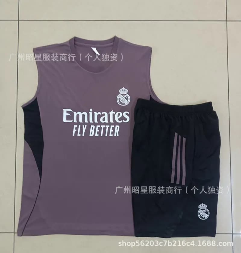 Adidas Real Madrid Training Kit Emirates Fly Better — 2526背心皇马灰紫