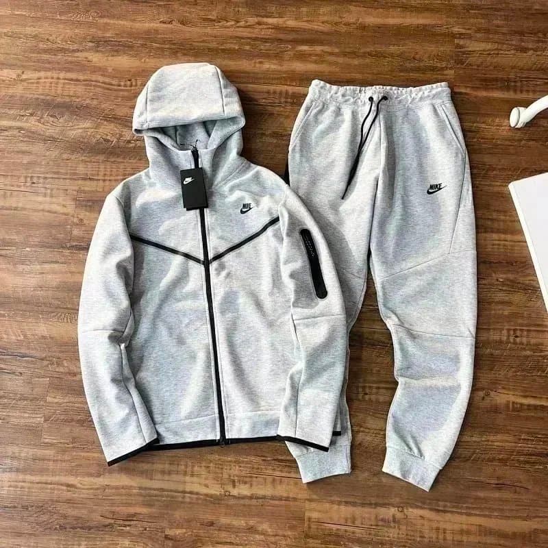 Nike Tech Fleece Hoodie and Joggers Set Heather Grey