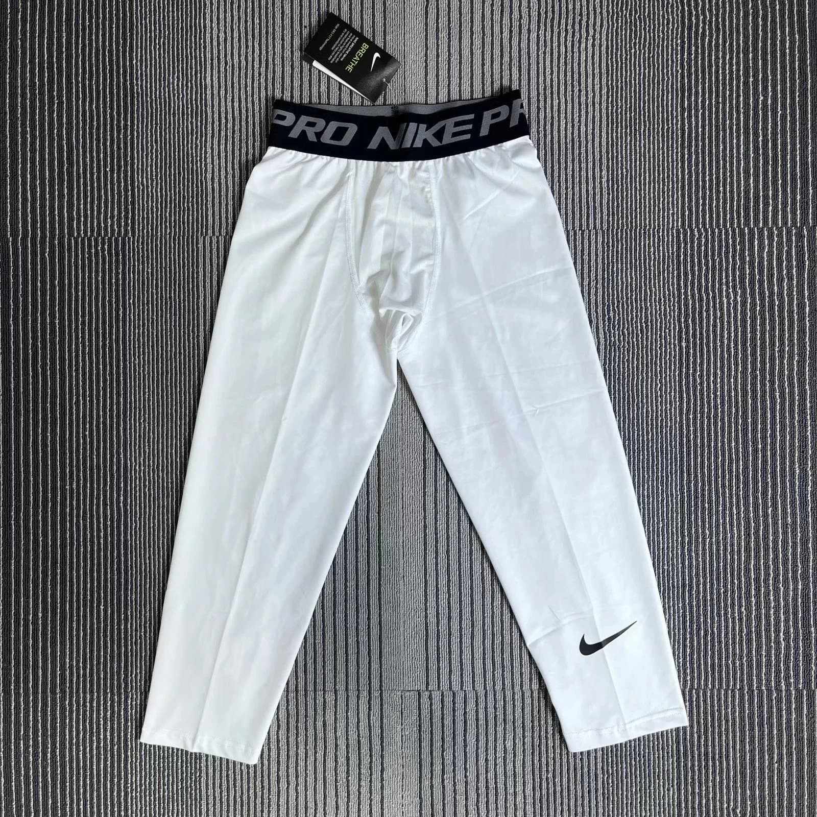 Nike Pro Compression Shorts White — 25