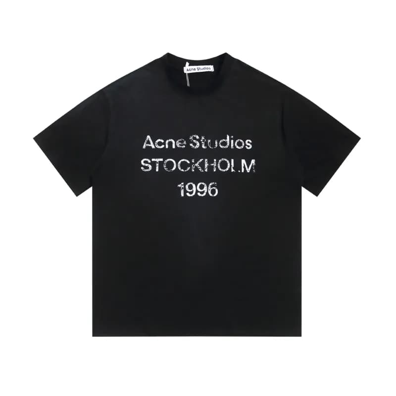 Acne Studios Long Sleeve T-Shirt Embroidered Logo Patch — AC02黑色
