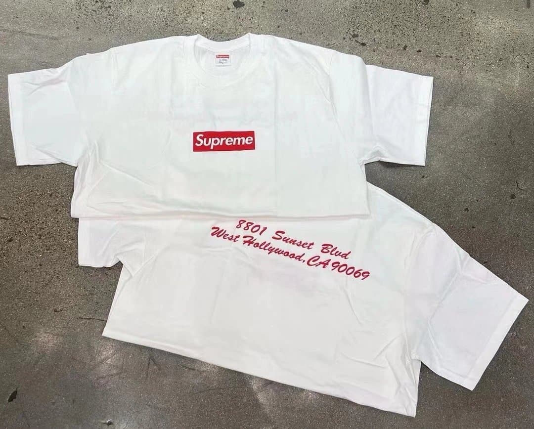 Supreme T-Shirt Sheep in Box Print — B334 基础BOX 白色-红