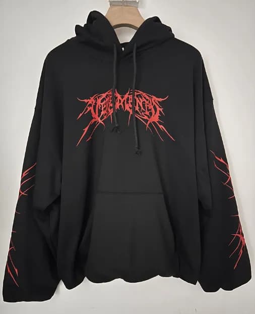 Travis Scott Hooded Sweatshirt Blood Splatter Graphic