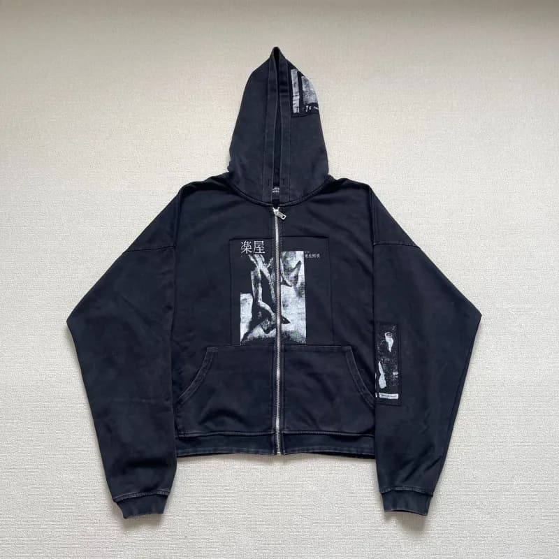 Gallery Dept. Zip-Up Hoodie Printed Patch