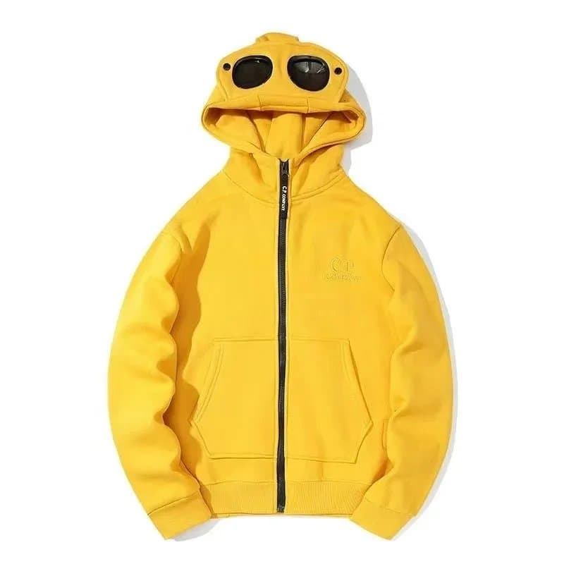 C.P. Company Goggle Hoodie Yellow with Goggle Hood