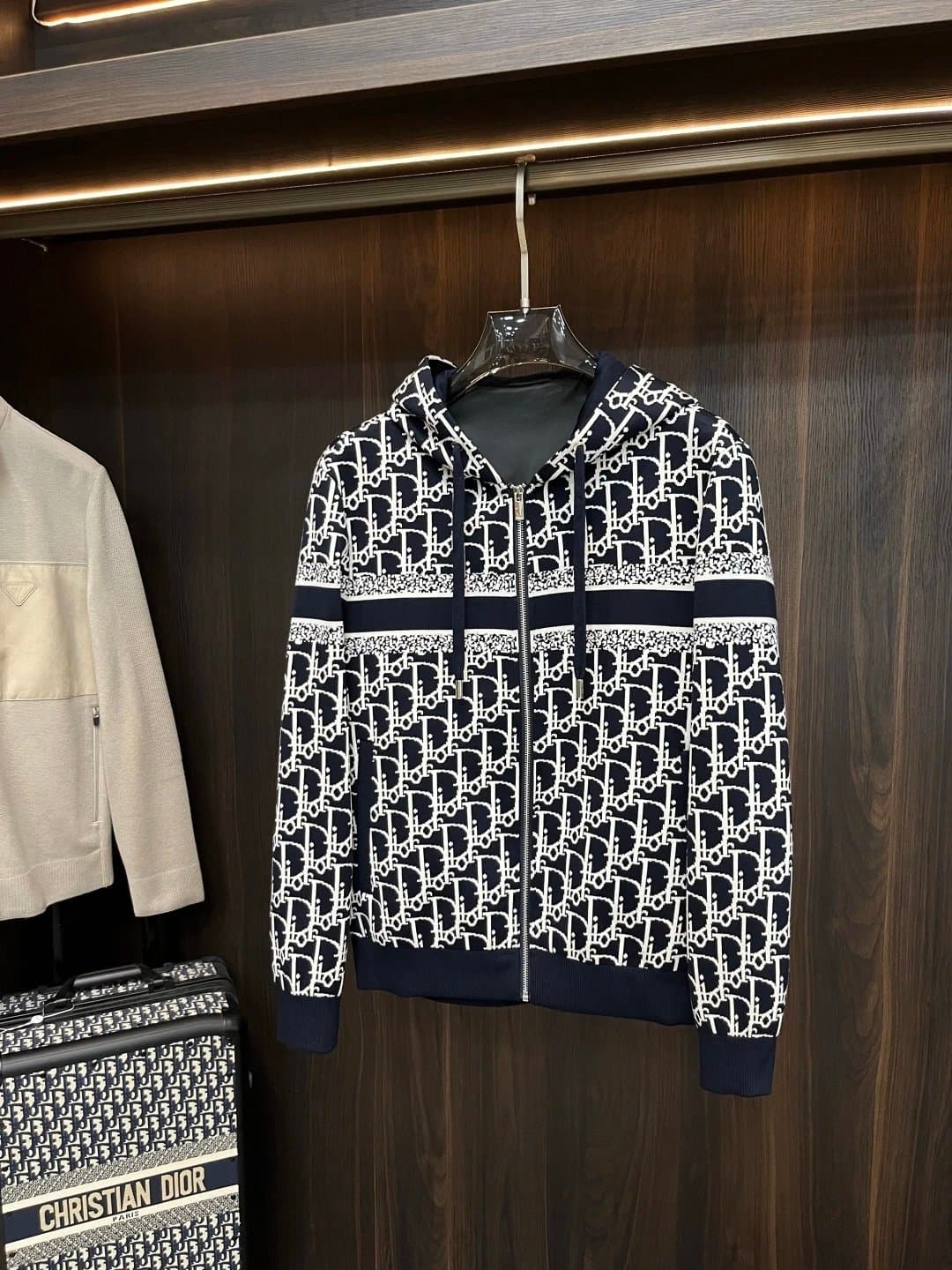 Dior Obligato Knit Sweater Oblique Logo Pattern — 7