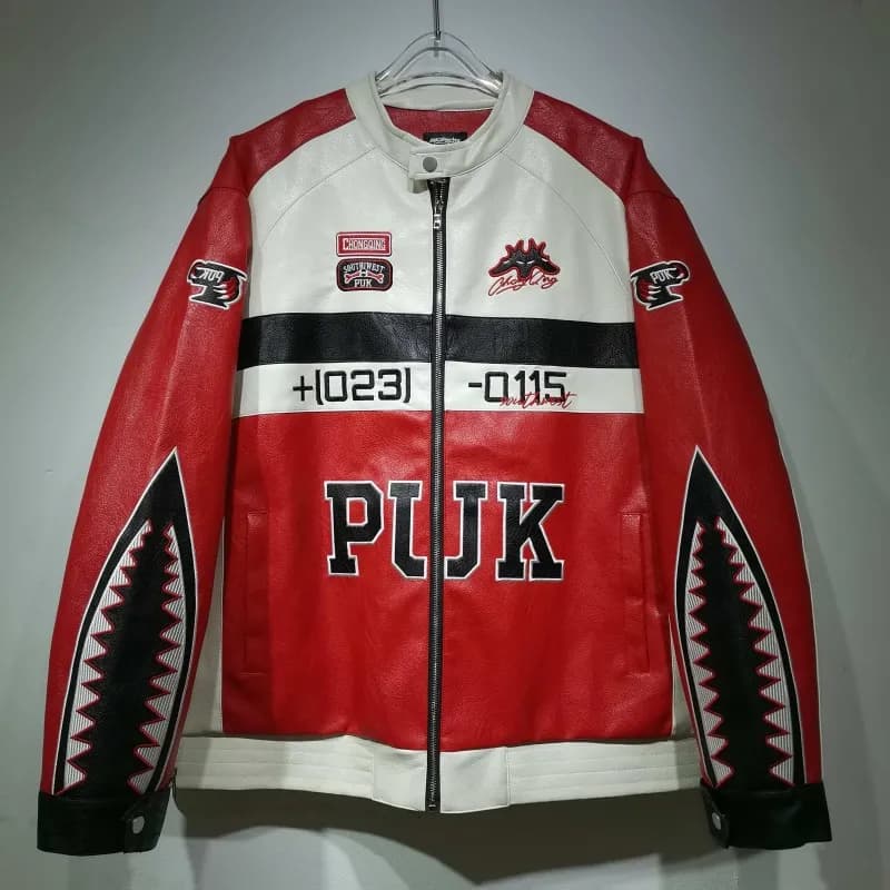 Palm Angels Racing Jacket Shark Tooth