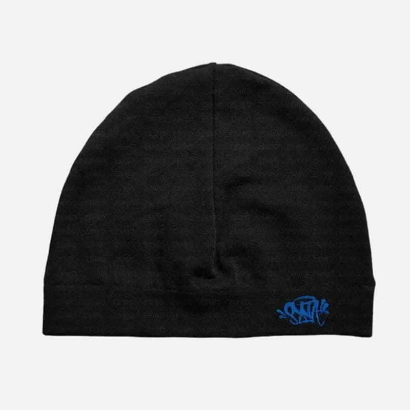 Sp5der Beanie Teal Logo — 黑深蓝