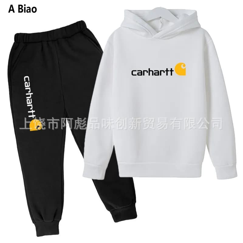 Carhartt Hoodie and Joggers Set Logo Print