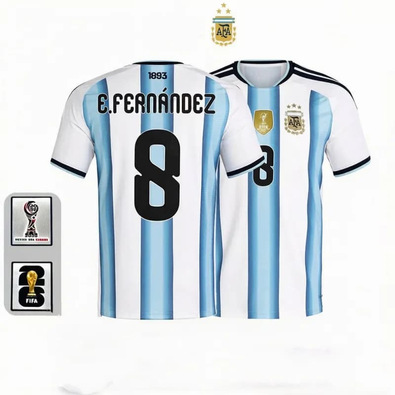 Nike Spain National Team Jersey Williams Jr. #17 — Argentina home jersey, number 8, with captain's armband