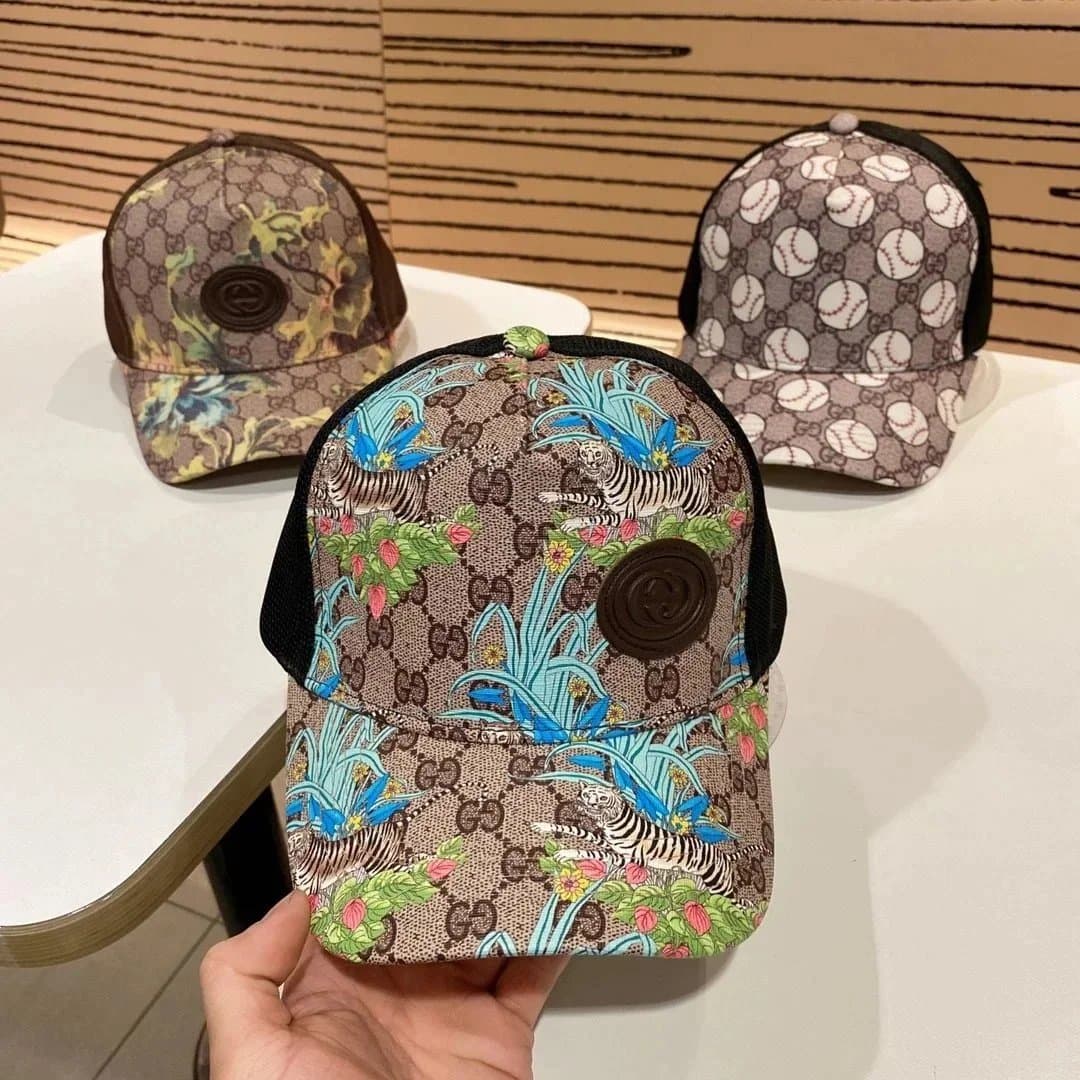 Gucci Trucker Cap Tiger Floral GG Print