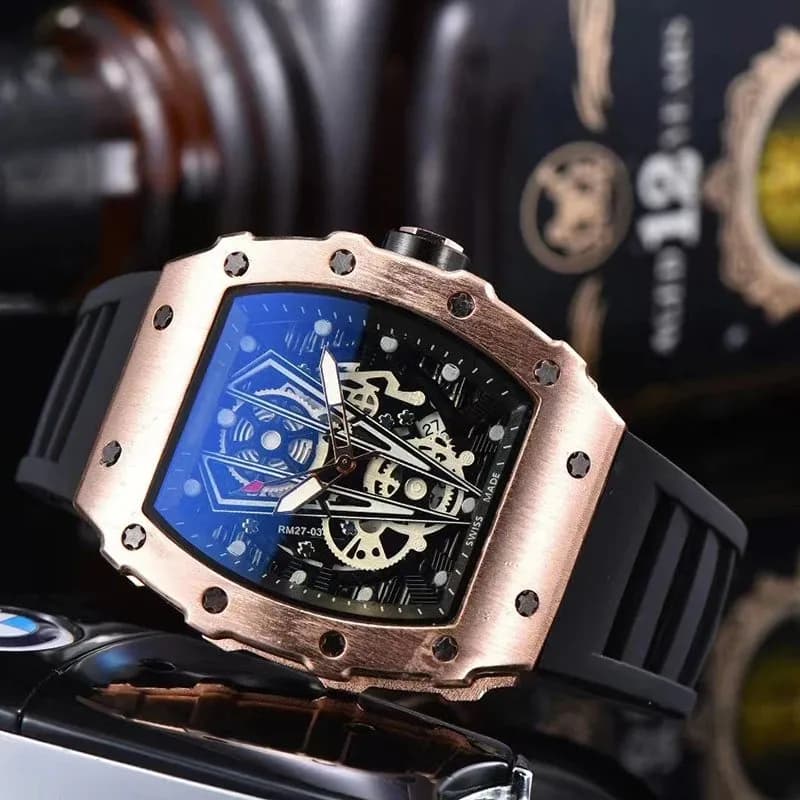 Richard Mille RM 011 Skeleton Dial with Green Rubber Strap — 10