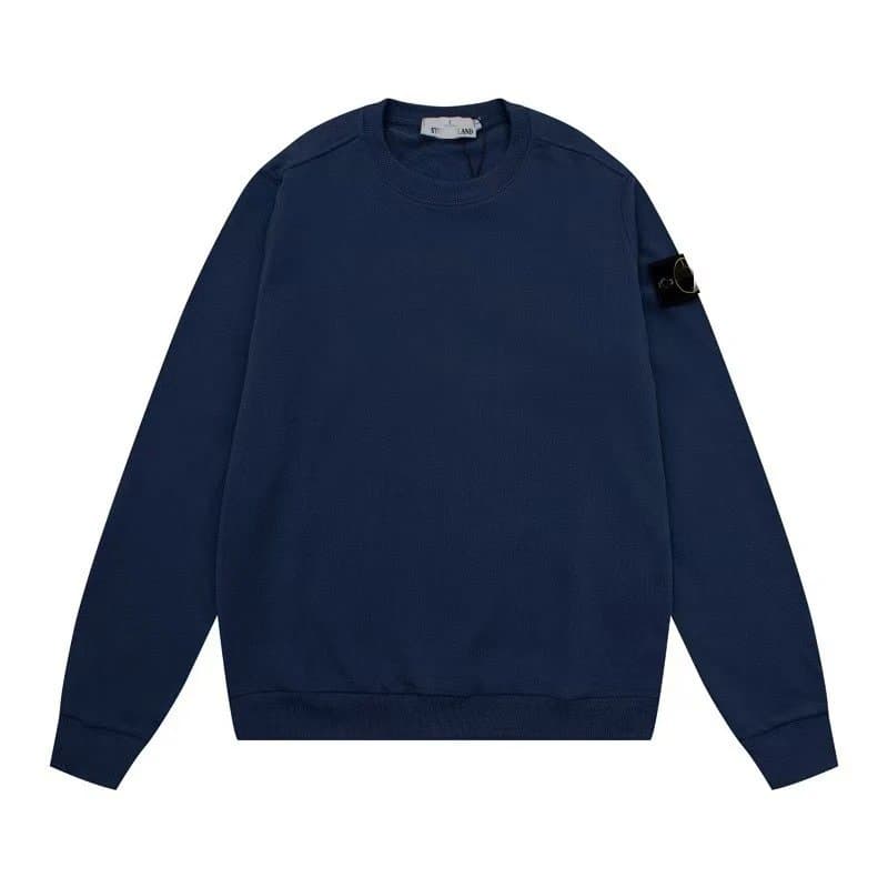Stone Island Crewneck Sweatshirt Solid — 藏青色