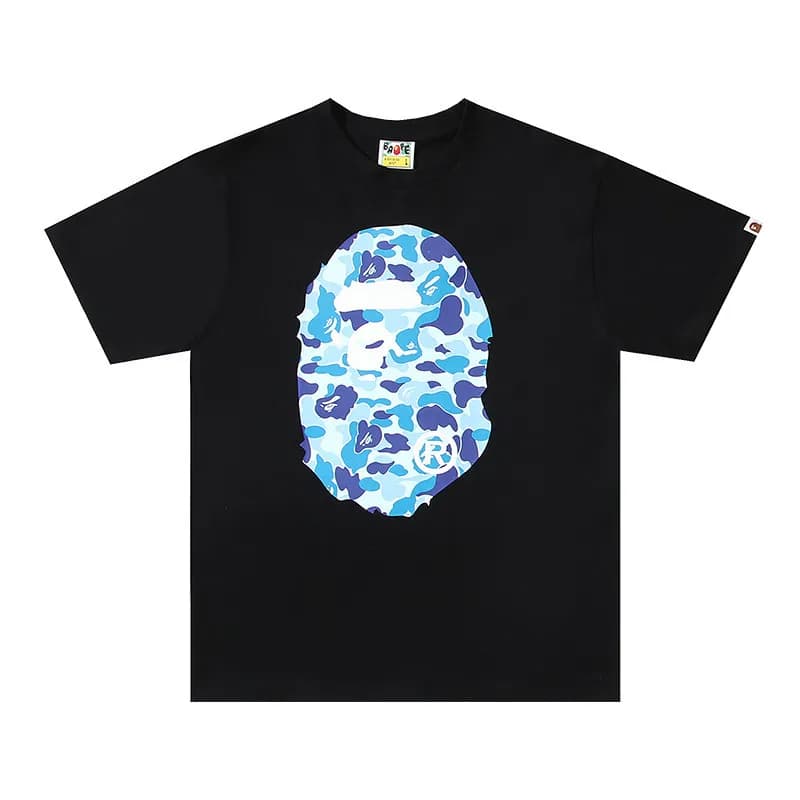 BAPE Ape Head Tee Blue Camo