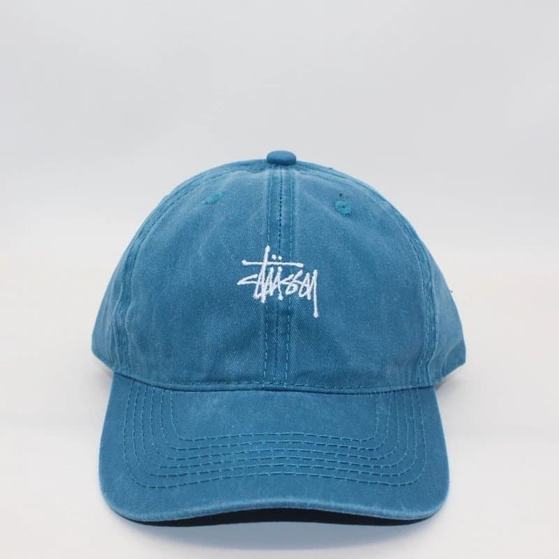 Stüssy Classic Logo Cap Black Script — 复古-孔雀蓝